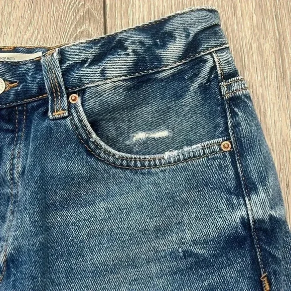 Topshop Moto high waisted denim cutoff shorts - Picture 5 of 9